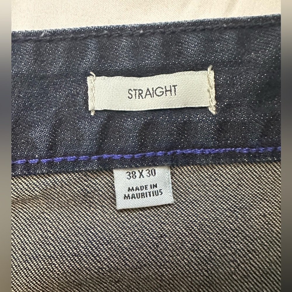 Calvin Klein Men's Standard Straight-Fit Stretch Jeans Deep Blue Size 38x30 - Picture 5 of 12